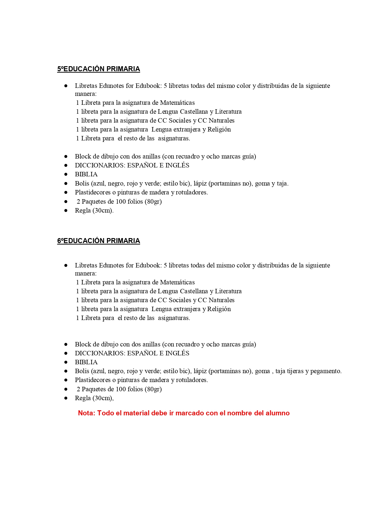 MATERIAL ESCOLAR EDUCACION PRIMARIA 2025 03